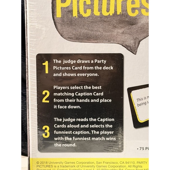New ~ Party Pictures Game Ages 18+ 3-8 Players Game Night Fun (2876) - Picture 9 of 10
